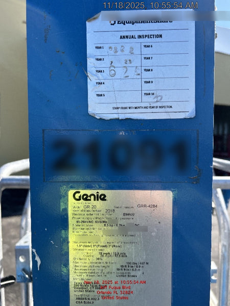 2018 GENIE GR-20