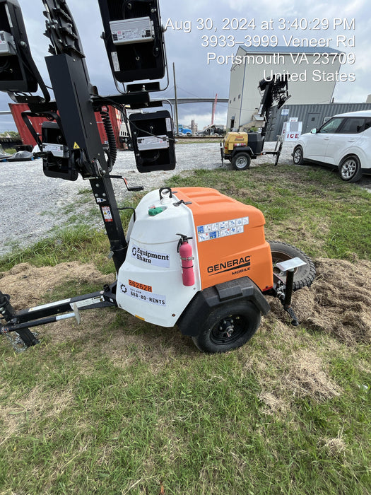 2023 Generac MLT2 Diesel, Flex Switch 120V Input, Powerzone Controller, 
(4) 320W LED Lights, 4kW Generator, 39.9 Gal Fuel Tank, 2" Ball, T3