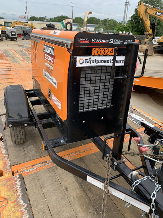 2021 Lincoln Electric Vantage 322 Vantage 322 Ready Pak 3 w/ Decals, ORANGE (includes trailer, cable rack, fender light kit) NO Telematics