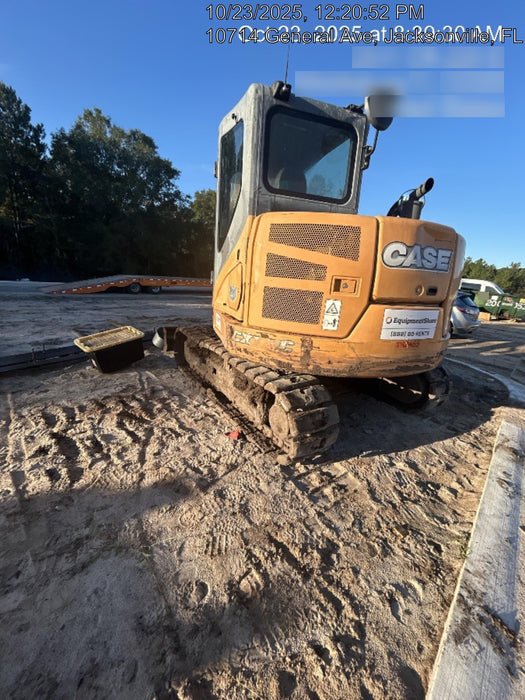 2015 Case CX80C CLOSED CAB, A/C, RUBBER TRACKS PADS, 7'-2" ARM