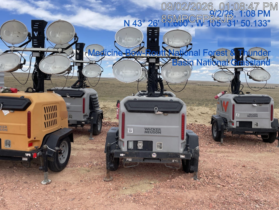 2019 Wacker Neuson LTV6L-MH Mobile Light Tower w/Fuel Level Sensor Installed