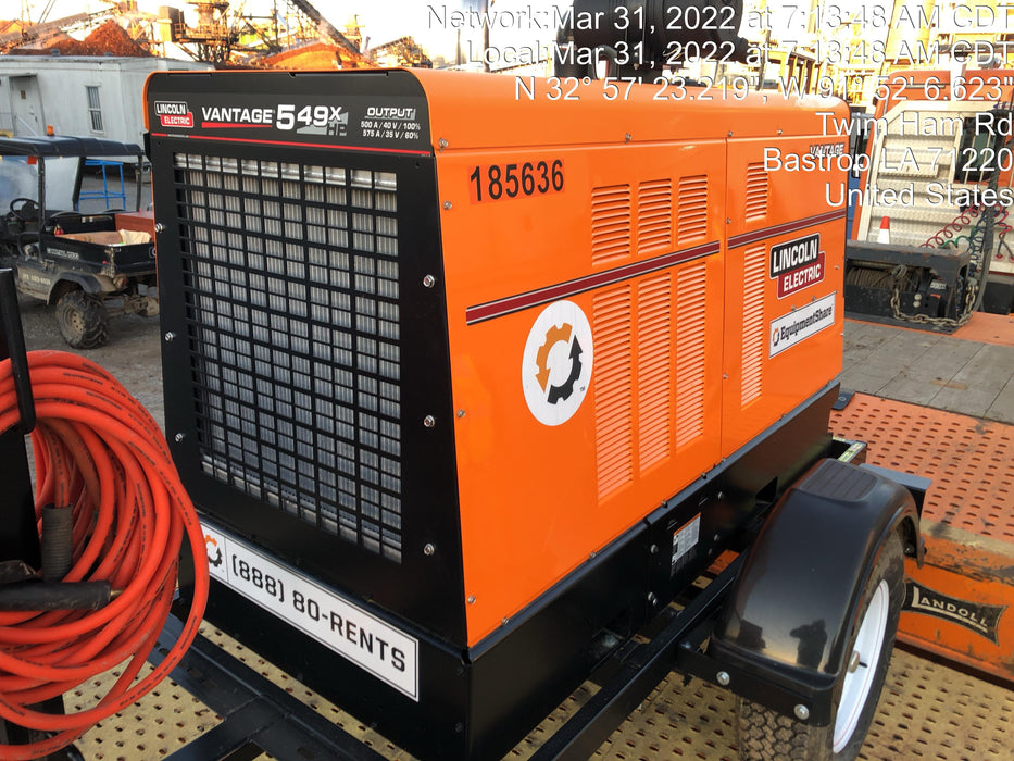 2021 Lincoln Electric Vantage 549X Ready Pak 3, ORANGE (includes trailer, cable rack, fender light kit)