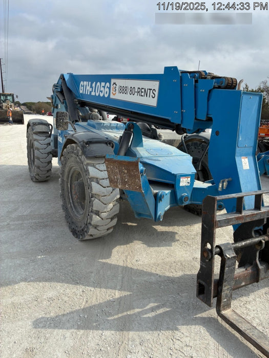 2019 Genie GTH-1056 Canopy, Solid RT Tires, LED Work Lights, Beacon 60" QA Carriage, 60" Forks