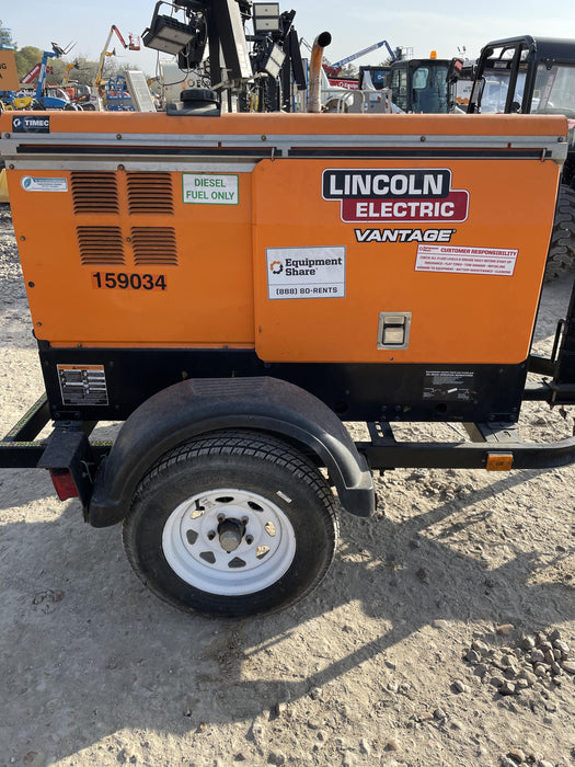 2021 Lincoln Electric Vantage 322 Vantage 322 Ready Pak 3 w/ Decals, ORANGE (includes trailer, cable rack, fender light kit) NO Telematics
