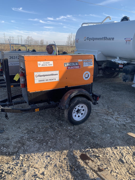 2021 Lincoln Electric Vantage 322 Vantage 322 Ready Pak 3 w/ Decals, ORANGE (includes trailer, cable rack, fender light kit) NO Telematics