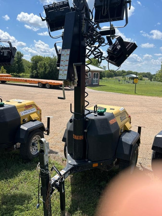 2022 Allmand NLV3GR (4) LED Light Fixture 350W, 23' Vertical Mast, 3kW Prime, Towable, ES Decals, T3