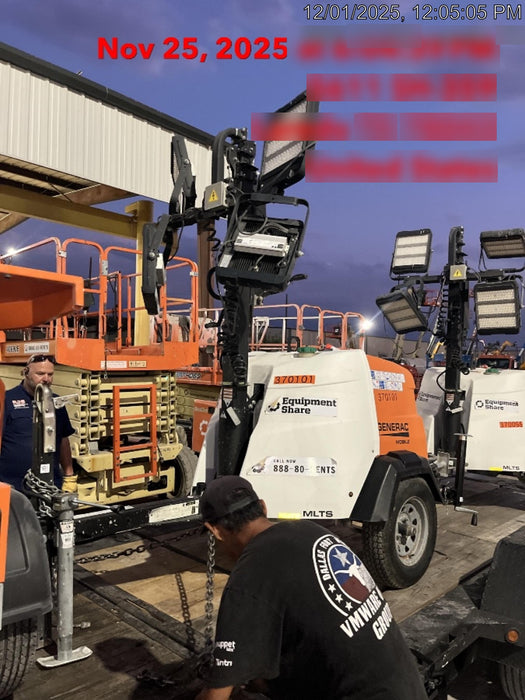 2023 Generac MLT2 Diesel, Flex Switch 120V Input, Powerzone Controller, 
(4) 320W LED Lights, 4kW Generator, 39.9 Gal Fuel Tank, 2" Ball, T3