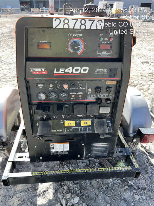 2023 Lincoln Electric LE400 Kubota V1505, Trlr, Cable Rack, Light Kit, ES Decals, T3