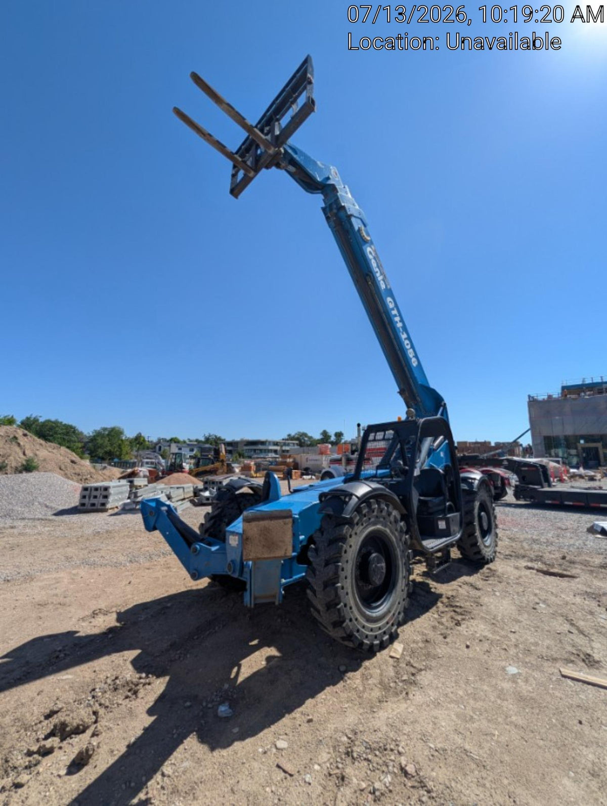 2018 Genie GTH-1056 Genie GTH-1056 w/Open ROPS, Solid Tires, Work Lights, 60" carriage/forks, cab mesh, beacon