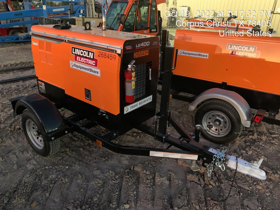 2022 Lincoln Electric LE400 Kubota V1505, Trlr, Cable Rack, Light Kit, ES Decals, T3