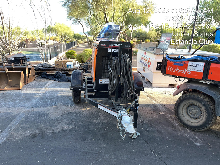 2023 Lincoln Electric LE400 Kubota V1505, Trlr, Cable Rack, Light Kit, ES Decals, T3