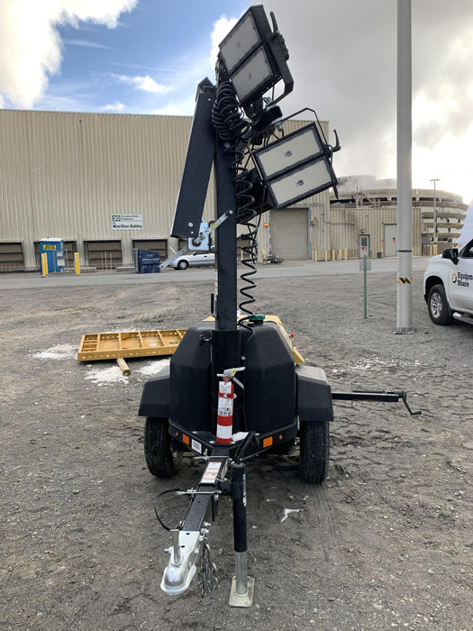 2020 Allmand NLV3GR (4) LED Light Fixture 350W, 23' Vertical Mast, 3kW Prime, Towable, Deep Sea L401, Leveling Jacks, Yanmar T4F 5.8hp