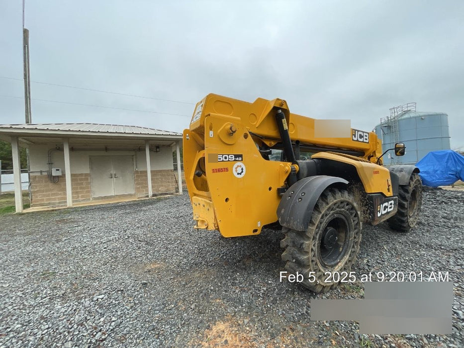 2020 JCB 509-42 Canopy, Solid Tires, Work Lights, Beacon, Aux Hydraulics, Back up Alarm, Lifting Eye, ES Decals