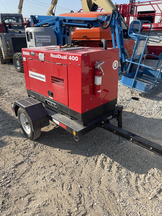 2023 Shindaiwa DGW400MDL Kubota D902 Engine, 23 HP, Dual Op Welder, Wire, Arc, Droop Stick, Tig, and CC Stick Functionality, Simulphase, 3 Phase and 1 Phase Gen Output, Single Axle NB Trlr, Slr Trckl Chrg 12V 12W, Fire Ext