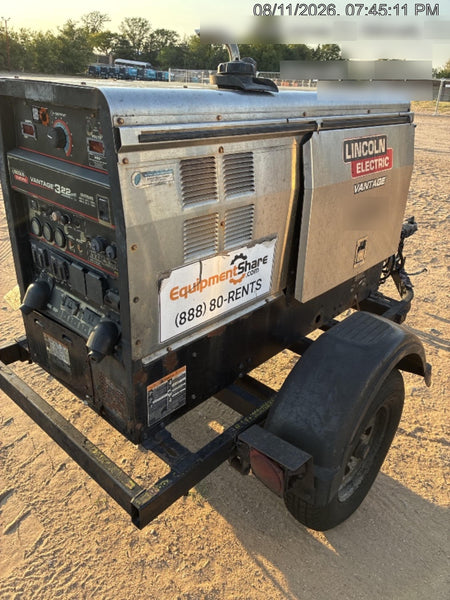 2018 Lincoln Electric Vantage 322 Lincoln Vantage 322 Welder Ready Pak 3 - Vantage 322, Trailer, Fender and light kit, Cable rack