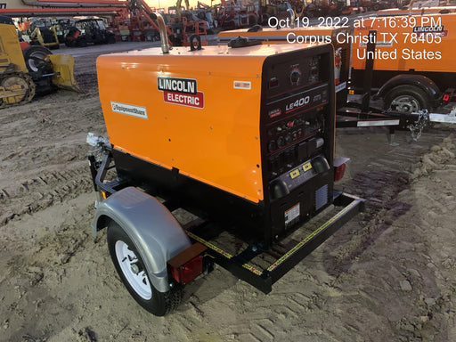 2022 Lincoln Electric LE400 Kubota V1505, Trlr, Cable Rack, Light Kit, ES Decals, T3