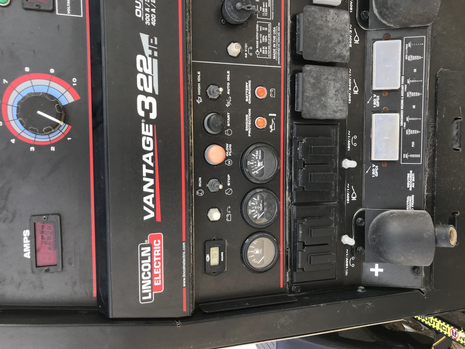 2019 Lincoln Electric Vantage 322 Welder Ready-Pak 3, Two wheel trailer, Fender and Light kit, Cable Rack