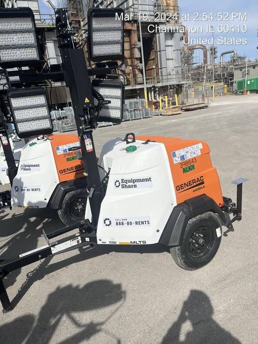 2024 Generac MLT2 Diesel, Flex Switch 120V Input, Powerzone Controller, 
(4) 320W LED Lights, 4kW Generator, 39.9 Gal Fuel Tank, 2" Ball, T3