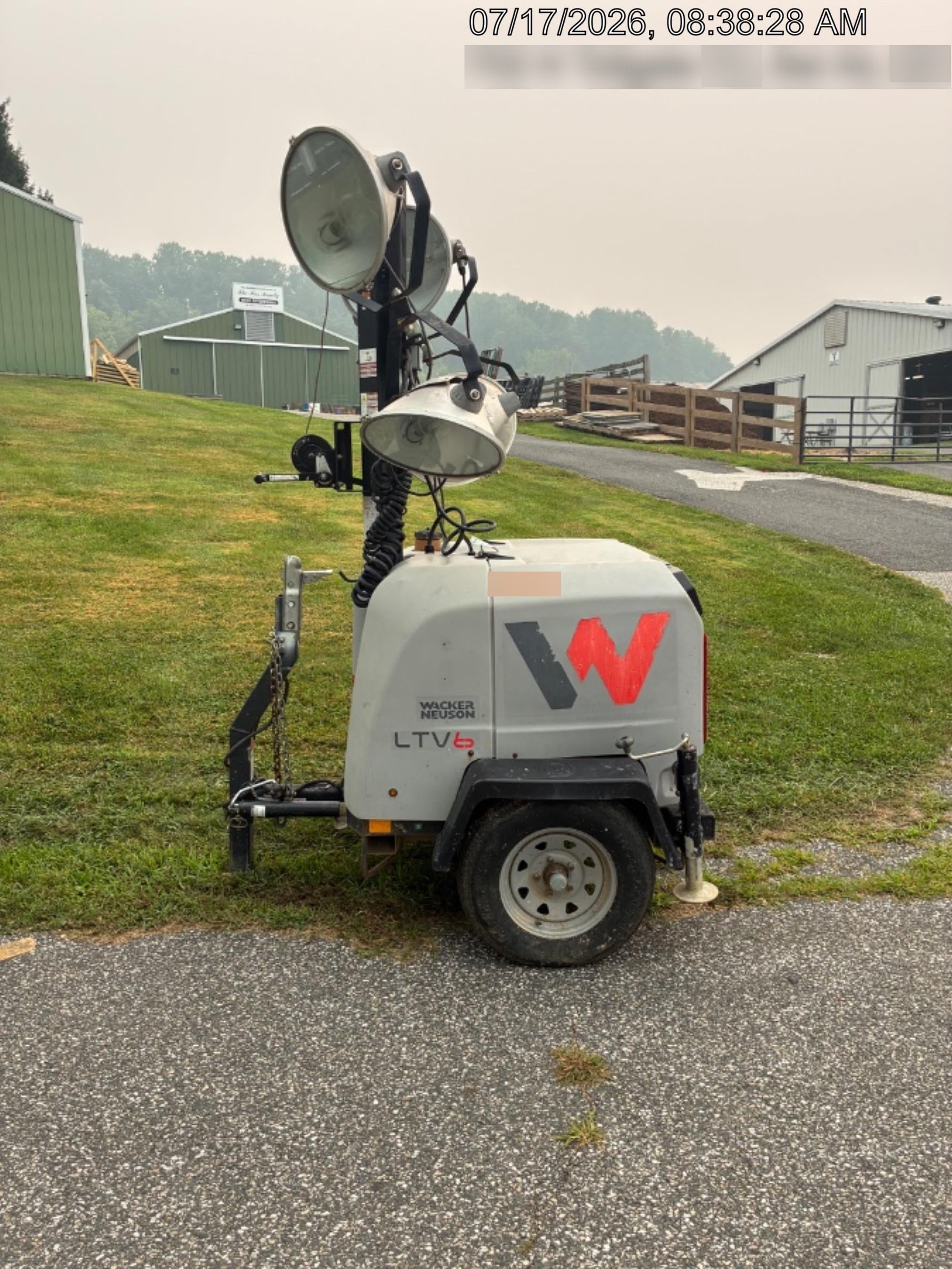 2019 Wacker Neuson LTV6L-MH Wacker Neuson LTV6L Mobile Light Tower w/Fuel Level Sensor Installed