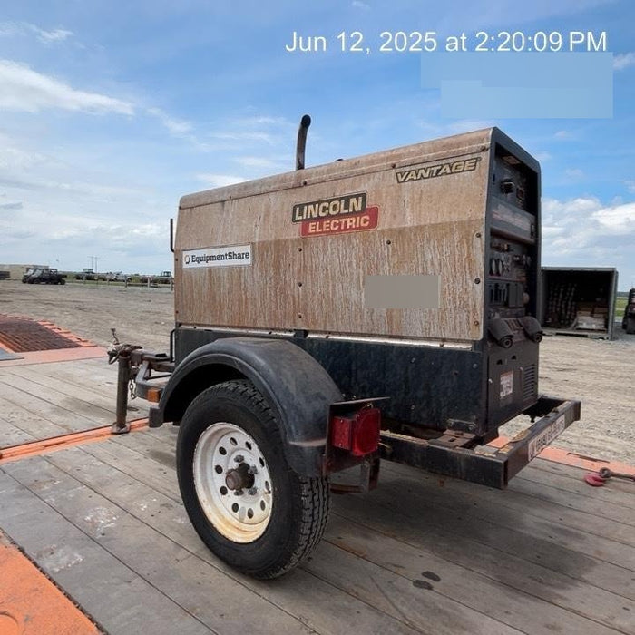 2019 Lincoln Electric Vantage 322 Ready-Pak 3, Two Wheel Trailer, Fender and Light Kit, Cable Rack