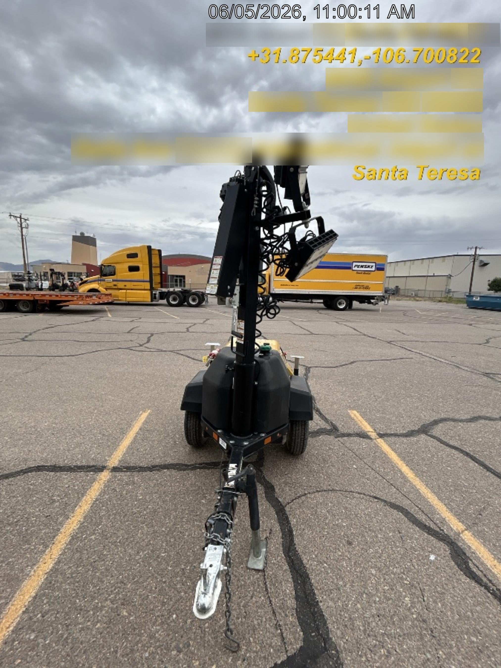 2021 Allmand NLV3GR (4) LED Light Fixture 350W, 23' Vertical Mast, 3kW Prime, Towable, Deep Sea L401, Leveling Jacks, Yanmar T4F 5.8hp