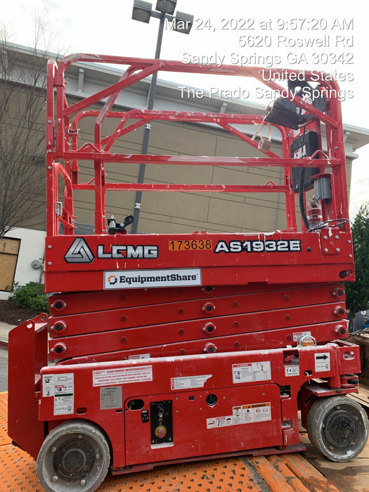 2021 Lgmg AS1932E Electric Drive, Solid Non Marking Tires, Dual Beacons