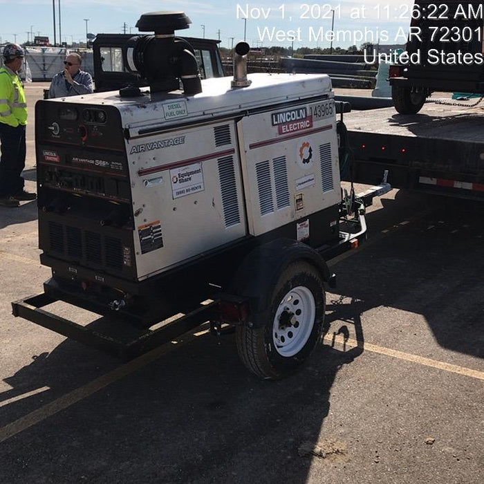 2021 Lincoln Electric Air Vantage 566 Air Vantage 566X Ready Pak 3 (includes trailer, cable rack, fender light kit); no telematics