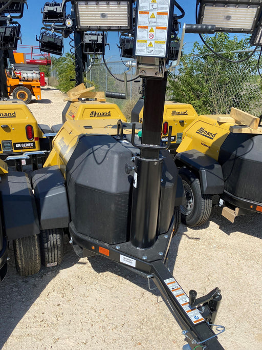 2022 Allmand NLV3GR (4) LED Light Fixture 350W, 23' Vertical Mast, 3kW Prime, Towable, ES Decals, T3