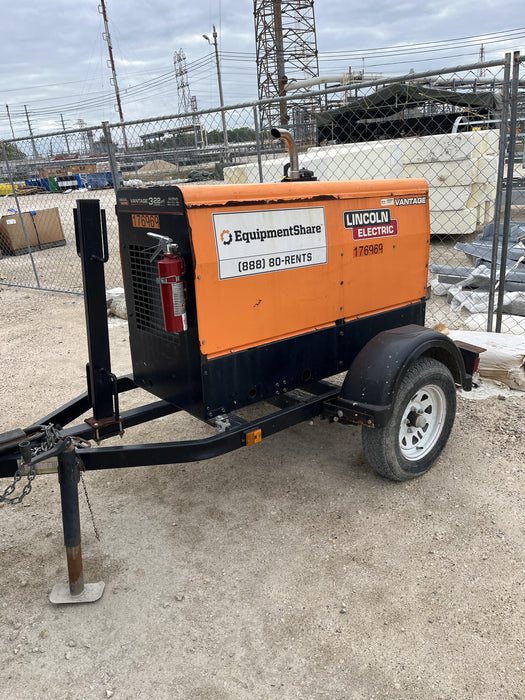 2021 Lincoln Electric Vantage 322 Vantage 322 Ready Pak 3 w/ Decals, ORANGE (includes trailer, cable rack, fender light kit) NO Telematics