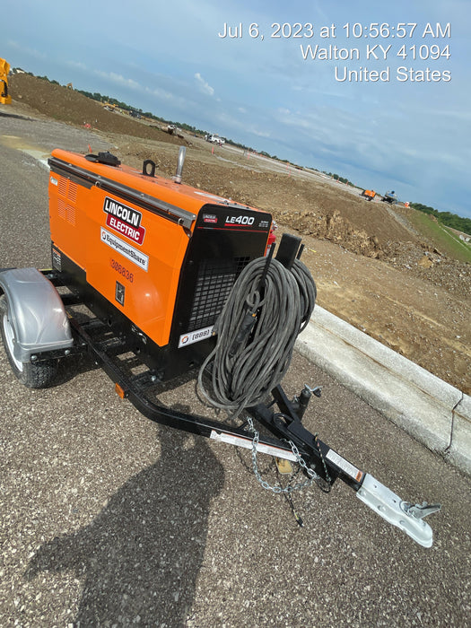 2023 Lincoln Electric LE400 Kubota V1505, Trlr, Cable Rack, Light Kit, ES Decals, T3