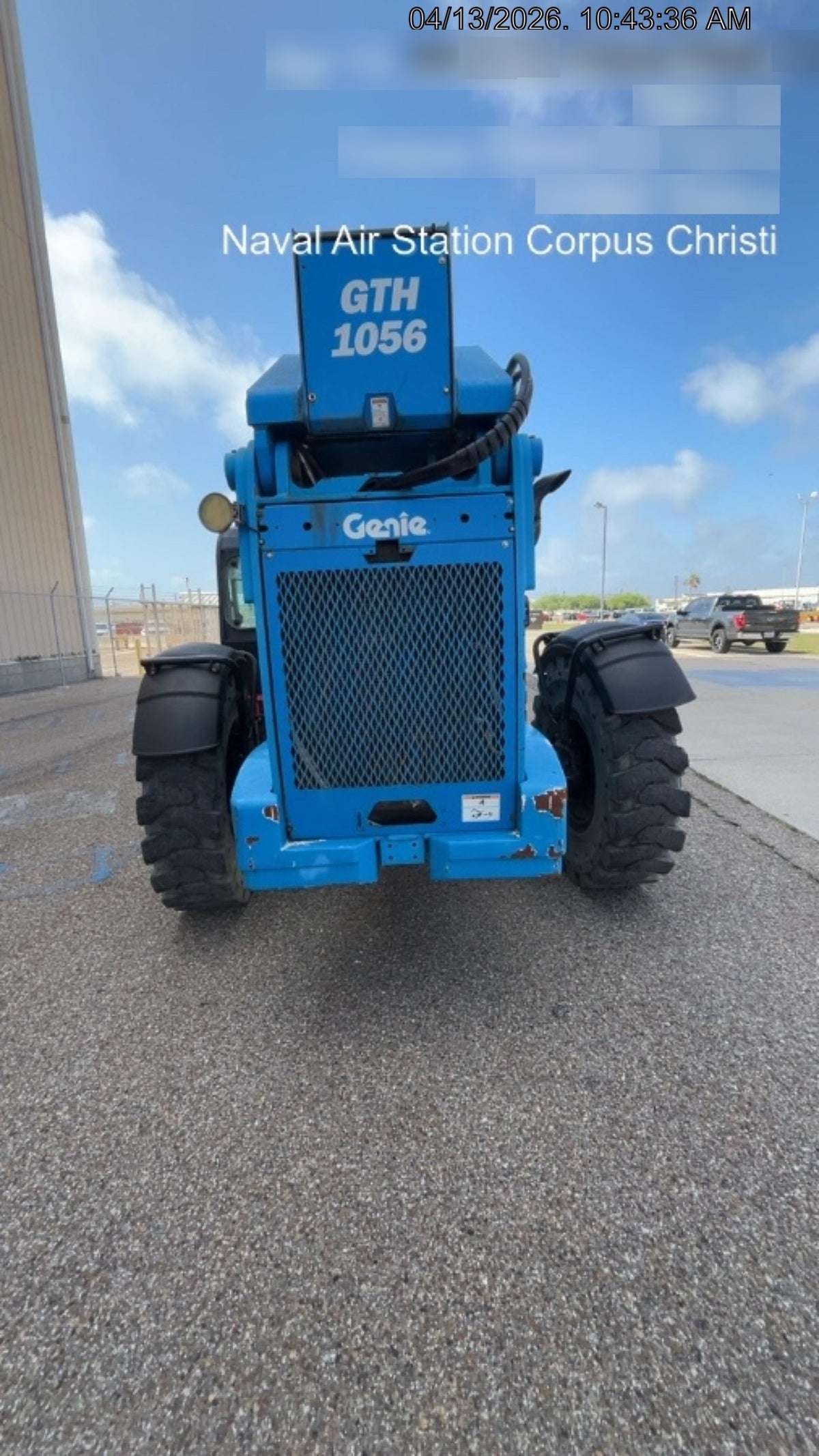2019 Genie GTH-1056 Cab/Heat/AC, Solid RT Tires, LED Work Lights, Beacon 60" QA Carriage, 60" Forks