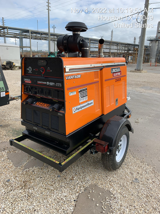 2022 Lincoln Electric Vantage 549X Crosslink Technology, Trailer Mounted, ES Decals, T3