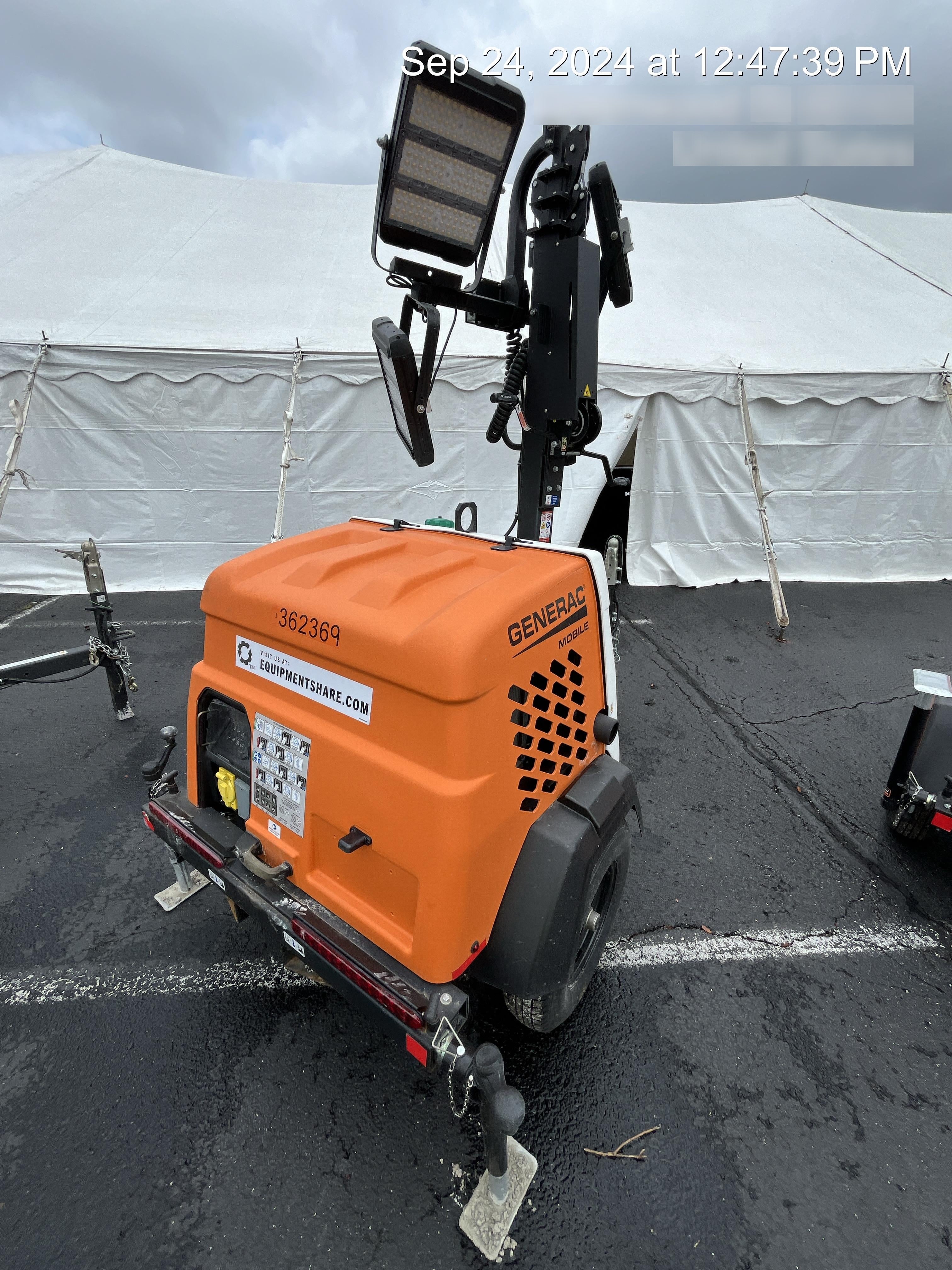 2023 Generac MLT2 Diesel, Flex Switch 120V Input, Powerzone Controller, 
(4) 320W LED Lights, 4kW Generator, 39.9 Gal Fuel Tank, 2" Ball, T3