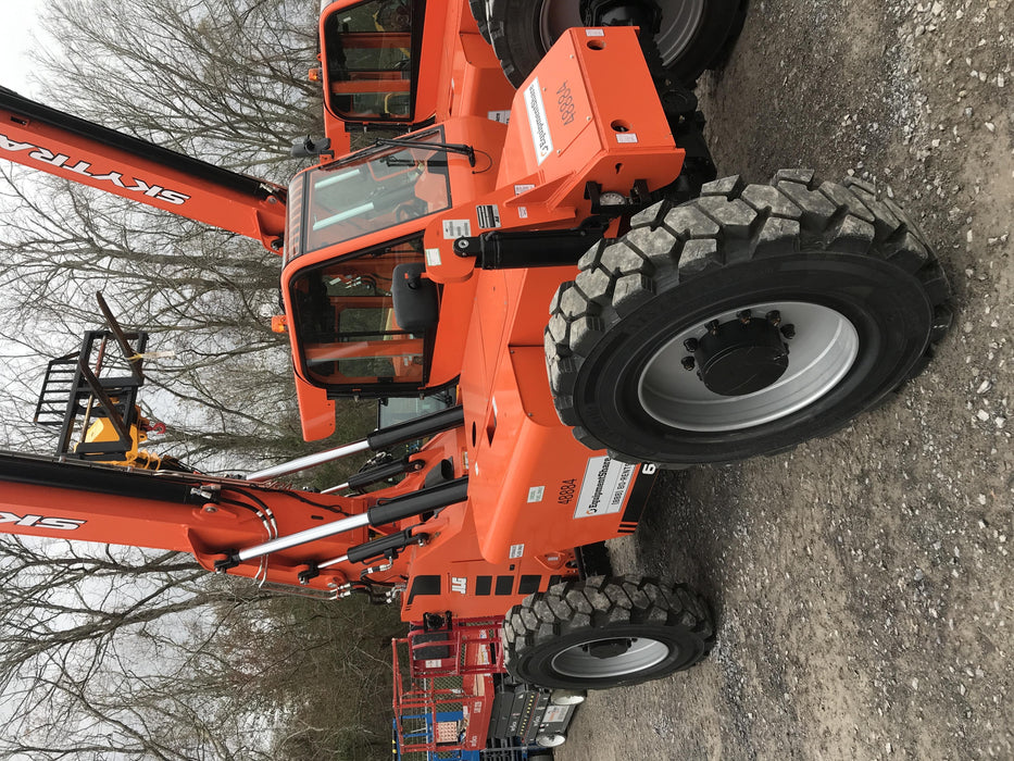 2019 Skytrak 6036 Cab/Heat/Air, Solid Tires, LED Work Lights, Beacon w/50" Carriage, 48" Pallet Forks