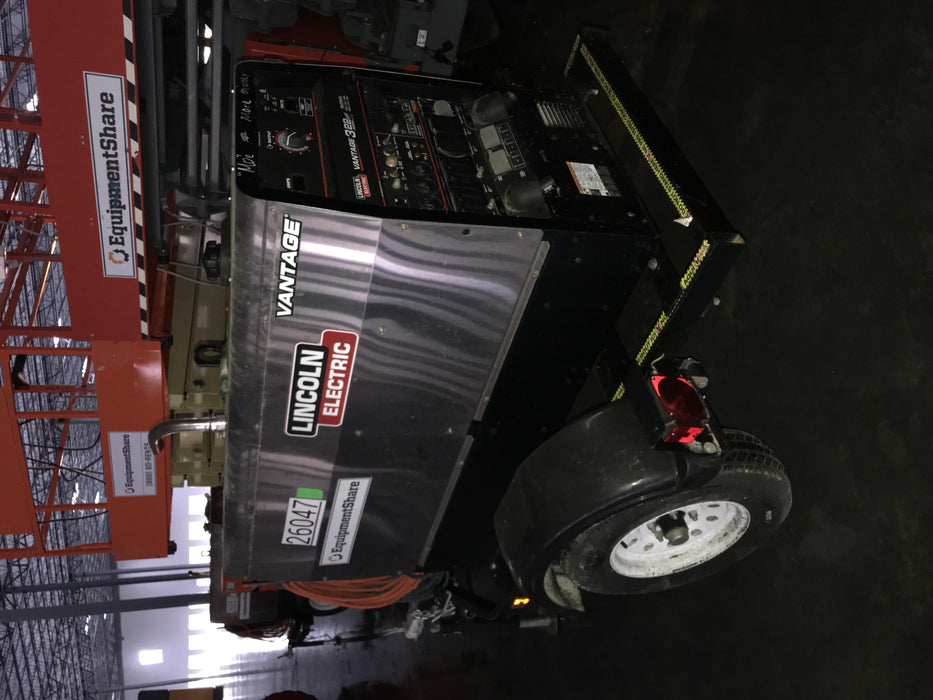 2019 Lincoln Electric Vantage 322 Lincoln Vantage 322 Welder w/Trailer, Light Kit, Cable Rack