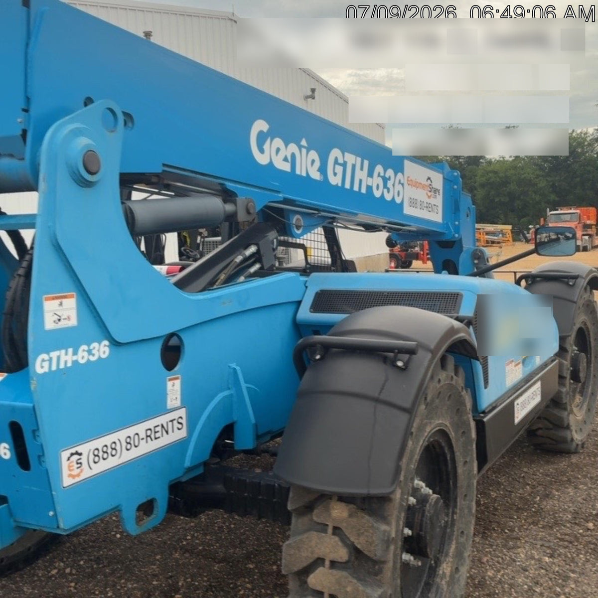 2018 Genie GTH-636 Genie GTH-636 w/Open ROPS, Solid Tires, Work Light/Beacon, 48" Carriage and Forks