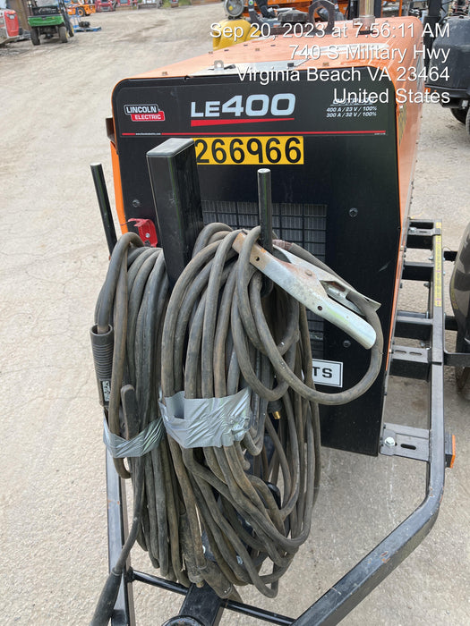 2022 Lincoln Electric LE400 Kubota V1505, Trlr, Cable Rack, Light Kit, ES Decals, T3