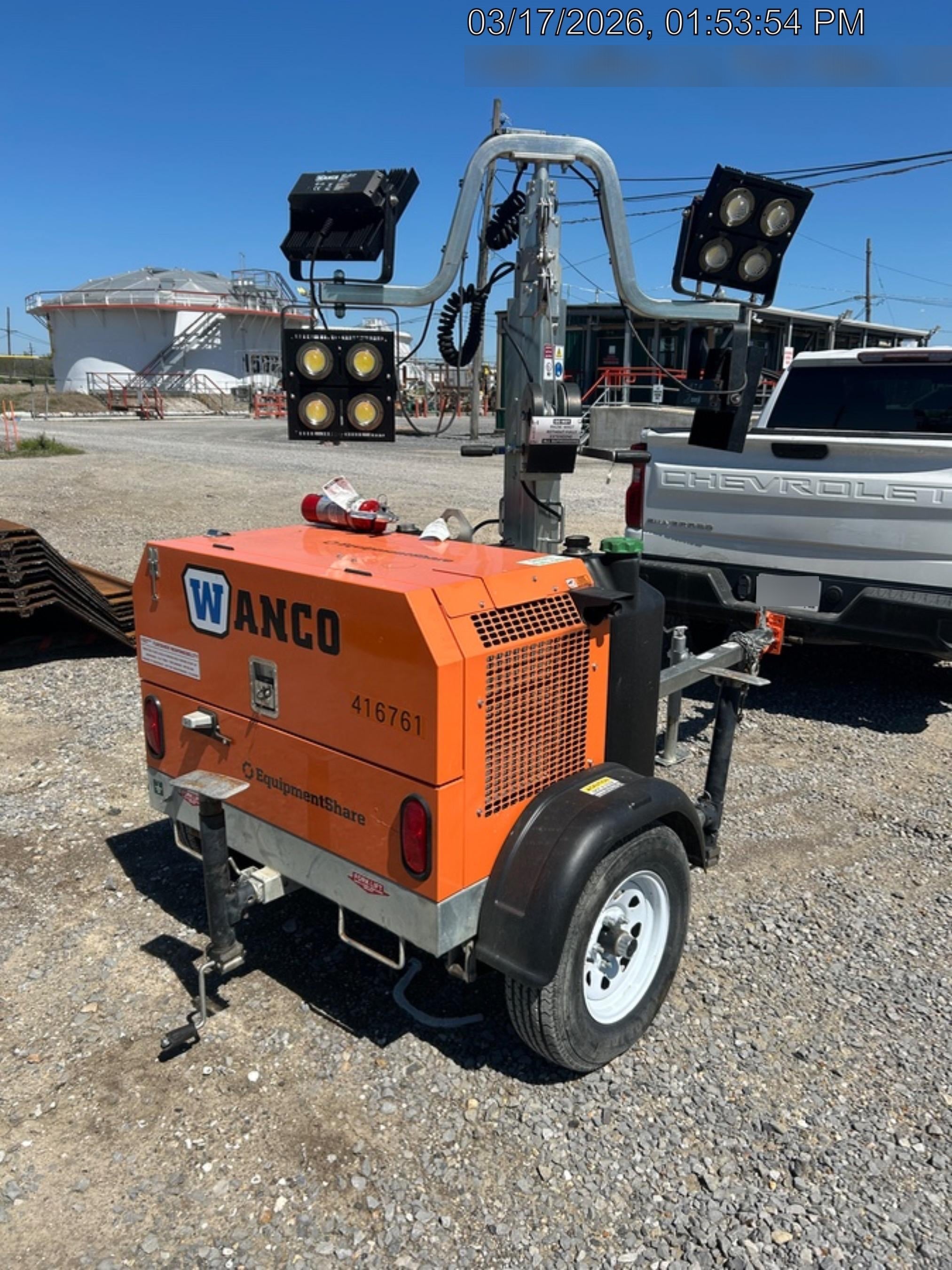 2024 Wanco WLTT-4MM4K Diesel, Deep Sea Controller, Shore Power Plug, Auto Start, (4) 350W LED Floodlights, 4kW Generator, 60 Gal Fuel Tank, 2" Ball, T3