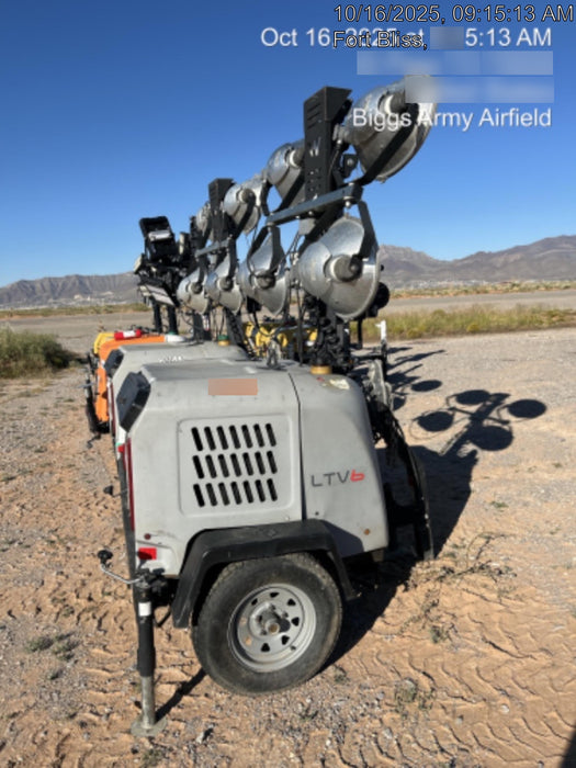 2019 Wacker Neuson LTV6L-MH Mobile Light Tower w/Fuel Level Sensor Installed