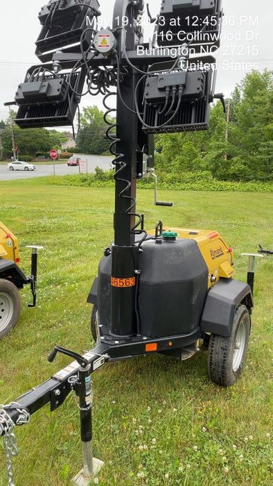 2022 Allmand NLV3GR (4) LED Light Fixture 350W, 23' Vertical Mast, 3kW Prime, Towable