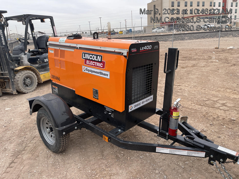 2022 Lincoln Electric LE400 Kubota V1505, Trlr, Cable Rack, Light Kit, ES Decals, T3