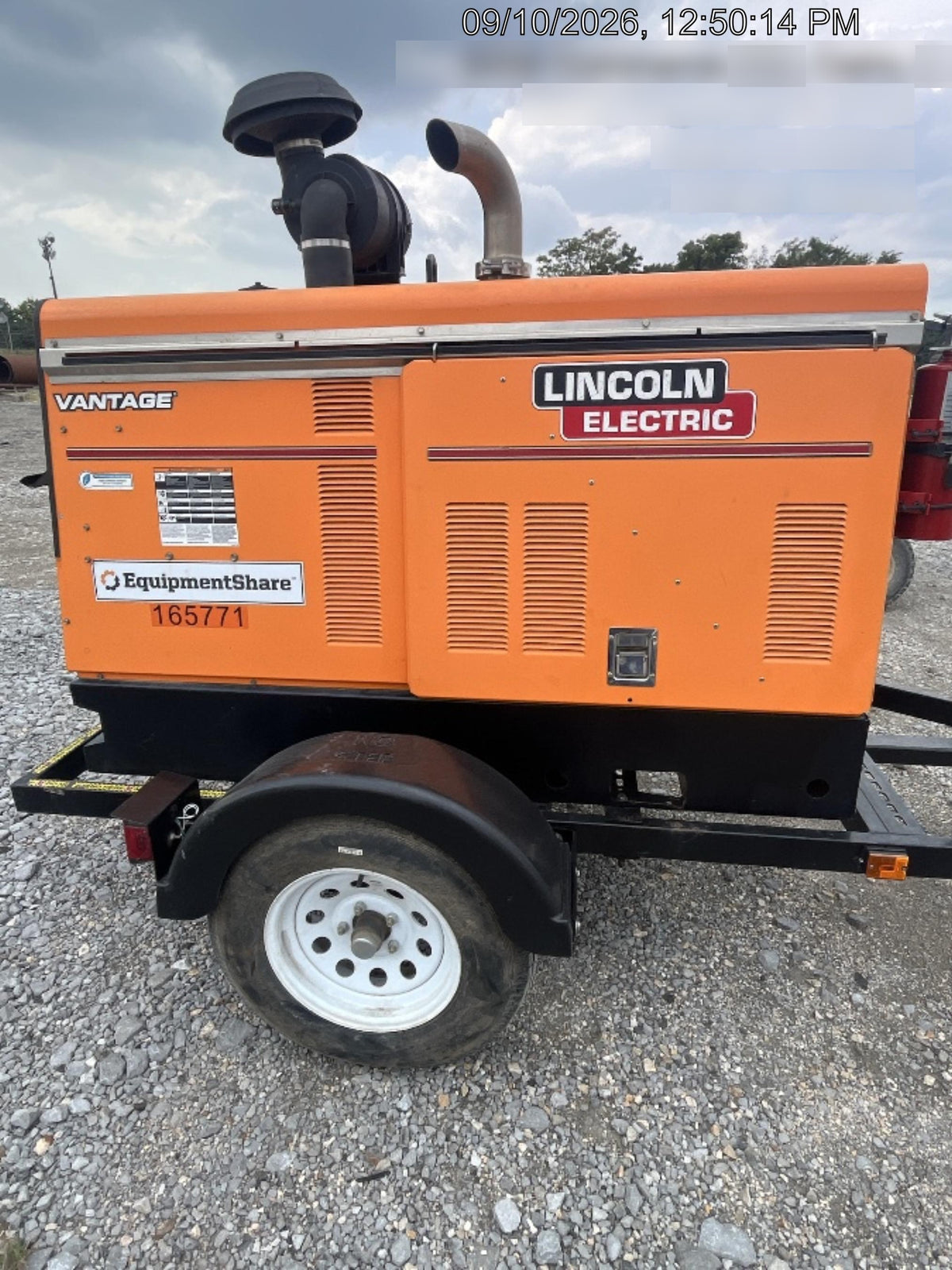 2021 Lincoln Electric Vantage 549X Ready Pak 3, ORANGE (includes trailer, cable rack, fender light kit)