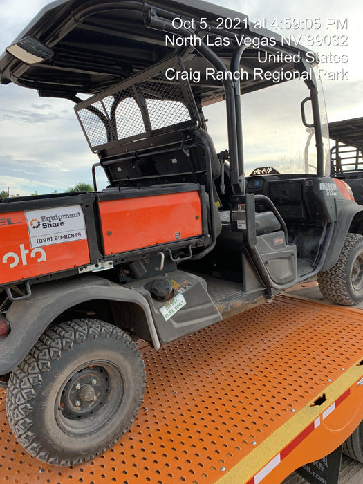 2021 Kubota RTV-X1140W-H Plastic Canopy, Windshield Acrylic Clear, LED Strobe Light, Wire Harness Kit, Back up Alarm