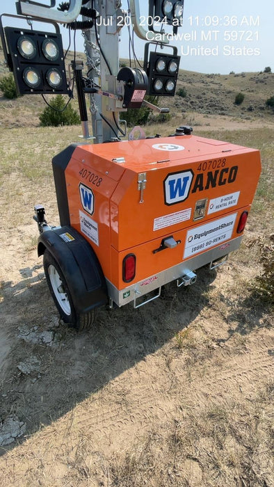 2024 Wanco WLTT-4MM4K Diesel, Deep Sea Controller, Shore Power Plug, Auto Start, (4) 350W LED Floodlights, 4kW Generator, 60 Gal Fuel Tank, 2" Ball, T3