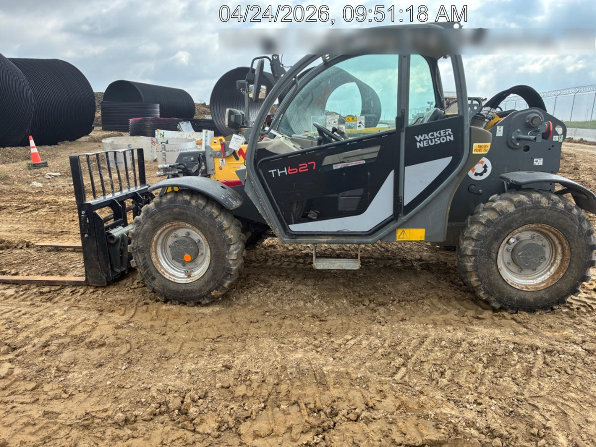 2018 Wacker Neuson TH627 Wacker Neuson TH627 Telehandler w/Canopy, Solid Tires, 48" Carriage and Forks