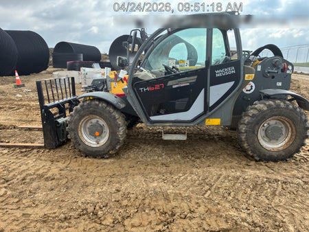 2018 Wacker Neuson TH627 Wacker Neuson TH627 Telehandler w/Canopy, Solid Tires, 48" Carriage and Forks