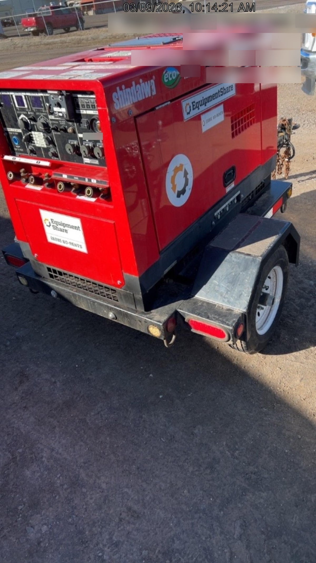 2022 Shindaiwa DGW400MDL Kubota D902 Engine, 23 HP, Dual Op Welder, Wire, Arc, Droop Stick, Tig, and CC Stick Functionality, Simulphase, 3 Phase and 1 Phase Gen Output, Single Axle NB Trlr, Slr Trckl Chrg 12V 12W, Fire Ext