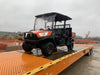 Kubota RTV-X1140W-H 4WD utility cart -LED strobe -Windshield tempered glass -Plastic canopy -Wire harness kit -Backup alarm