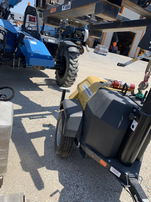 2022 Allmand NLV3GR (4) LED Light Fixture 350W, 23' Vertical Mast, 3kW Prime, Towable, Deep Sea L401, Leveling Jacks, Yanmar T4F 5.8hp