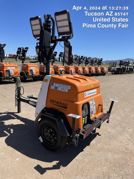 2024 Generac MLT2 Diesel, Flex Switch 120V Input, Powerzone Controller, 
(4) 320W LED Lights, 4kW Generator, 39.9 Gal Fuel Tank, 2" Ball, T3